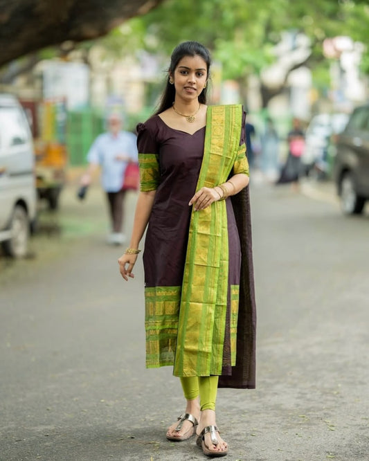 PURE KANCHI COTTON TOP & DUPATTA