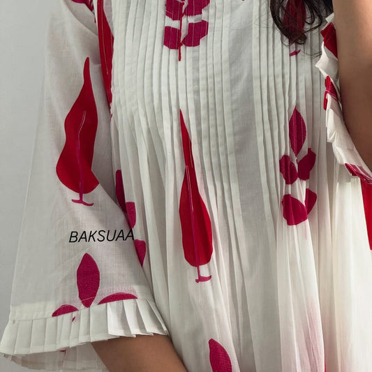 Ivory Bloom Hand Block Printed Kurta Set
