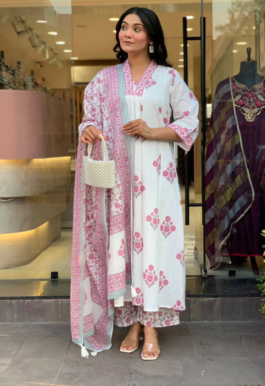 MUST-HAVE MULL-MULL COTTON GHERA SET