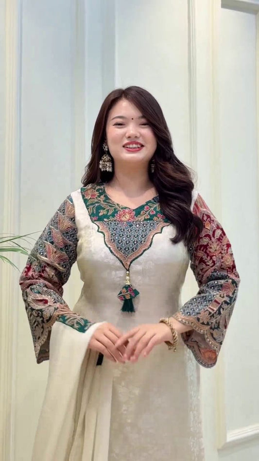 NEW ARIVELLS BANARASI WIVING SPECIAL KURTA SET