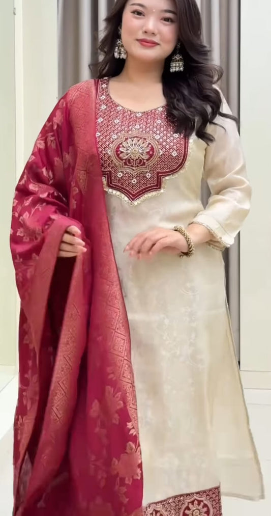NEW ARIVELLS BANARASI WIVING SPECIAL SUIT SET