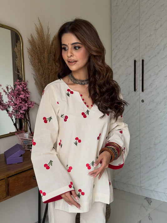 Cherry Bliss Cotton Co-ord Set