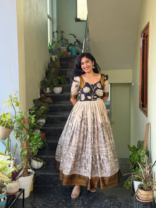 Padma Kalam Kari print gown