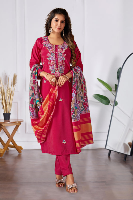 Laban Three Piece Set in Chanderi Silk Shimmer