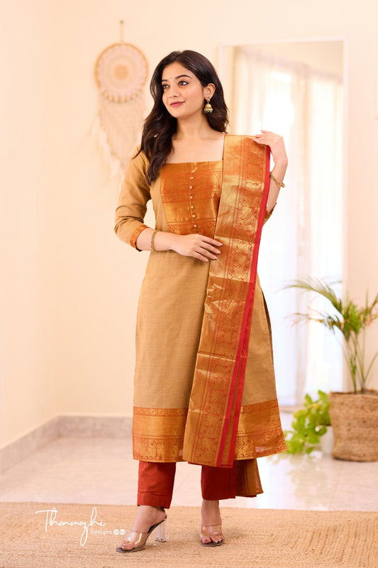 NEW ARIVELLS WEDDING 2 COLOUR SPECIAL JENI SUIT SET
