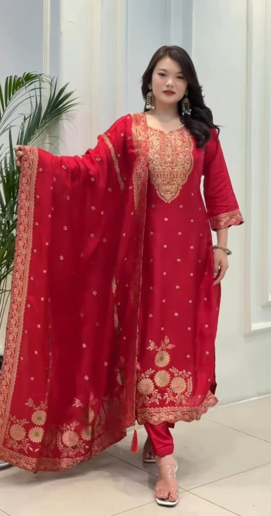 Sneha Premium Pure Banarasi Suit Set