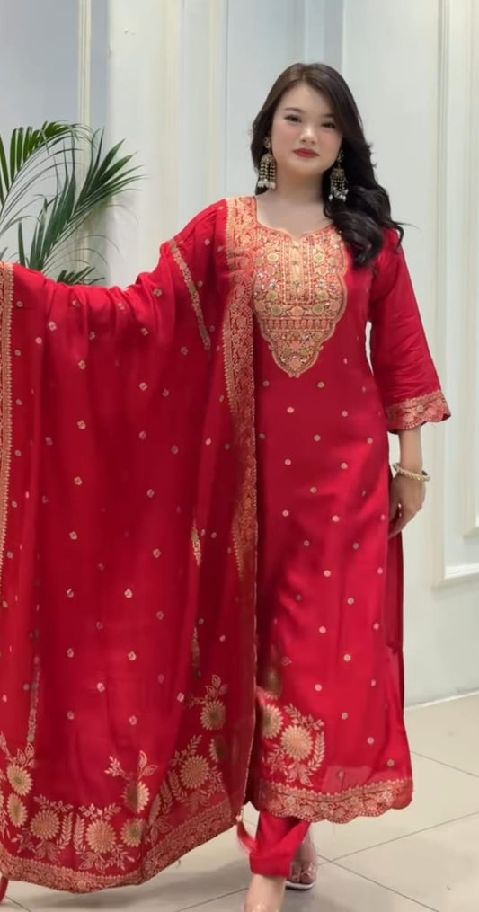 Sneha Premium Pure Banarasi Suit Set