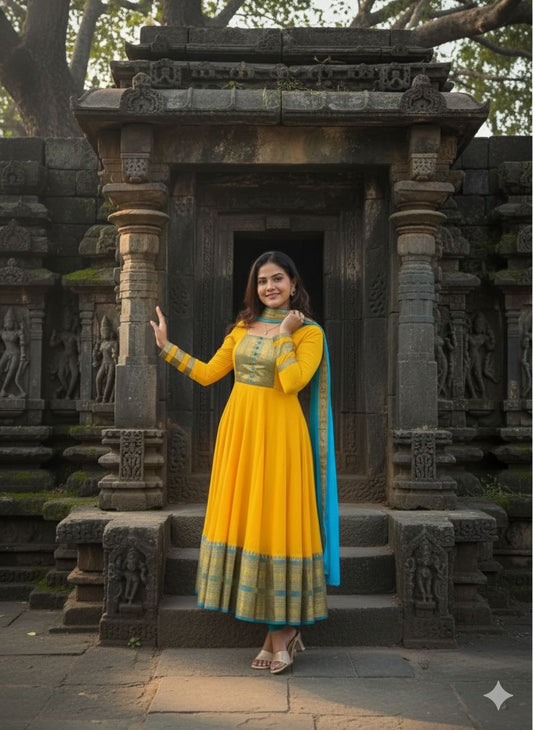 Anarkali Gown&Dupatta Set