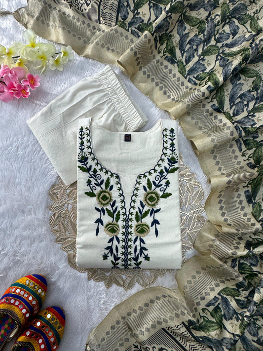 New Designers Kurti Pent Dupatta Set