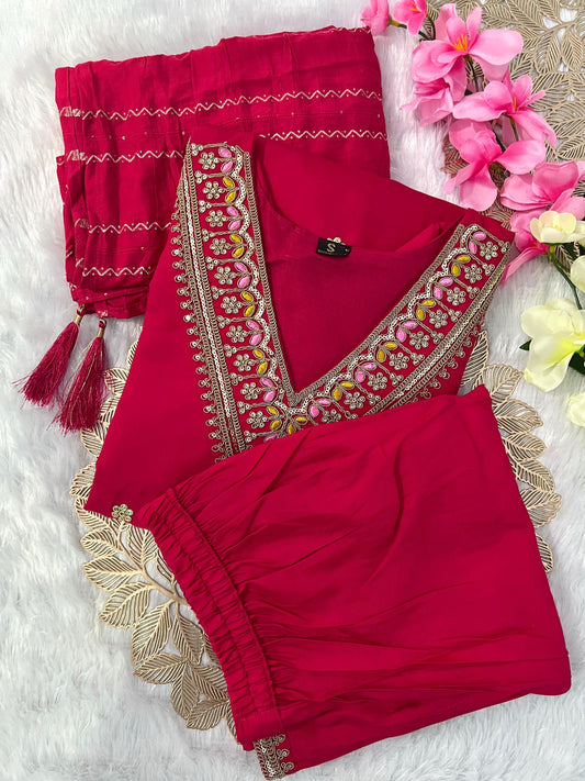 New Designer Kurti Pant Dupatta Set