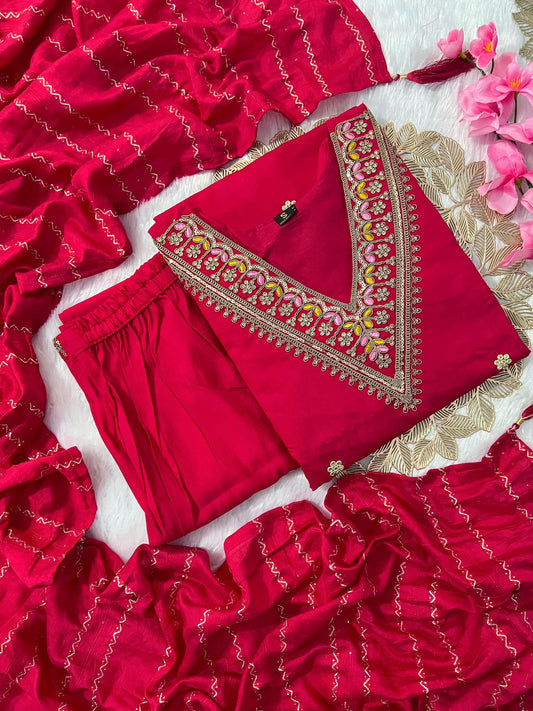 New Designer Kurti Pant Dupatta Set