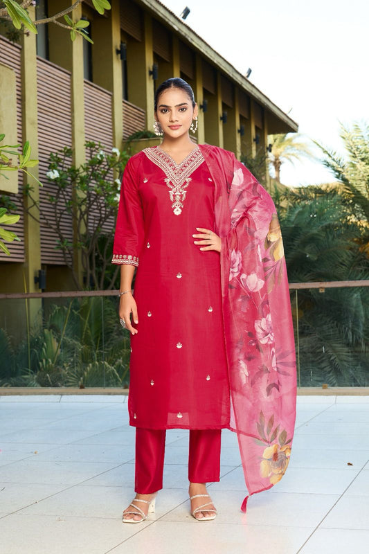 New Designers Kurti Pent Dupatta Set