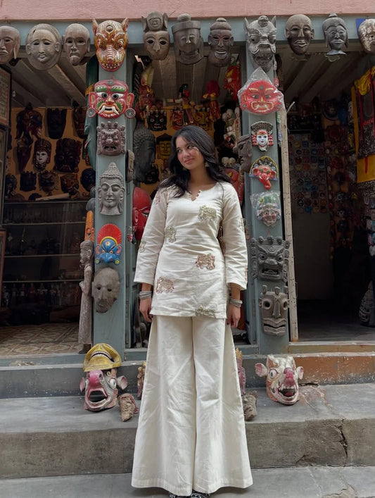 Tara Full Sleeve Hand Embroidered Kurti