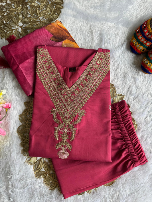 New Designers Kurti Pent Dupatta Set