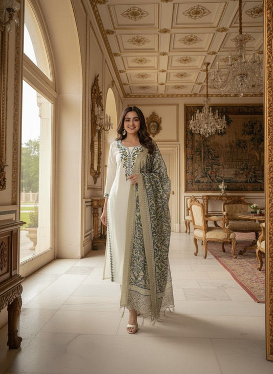 New Designers Kurti Pent Dupatta Set