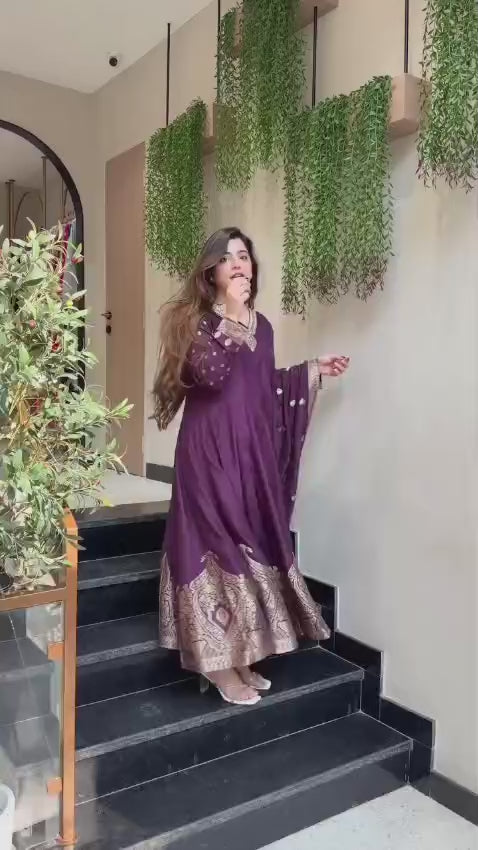 NEW ARRIVALS 2 COLOUR ANARKALI STYLE OUTFIT