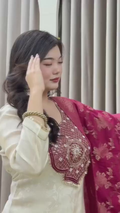 NEW ARIVELLS BANARASI WIVING SPECIAL SUIT SET