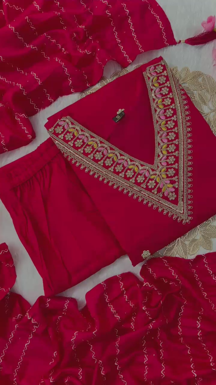 New Designer Kurti Pant Dupatta Set
